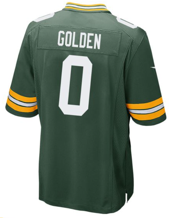Men 2025 Green Bay Packers #0 Golden green Nike game NFL Jersey